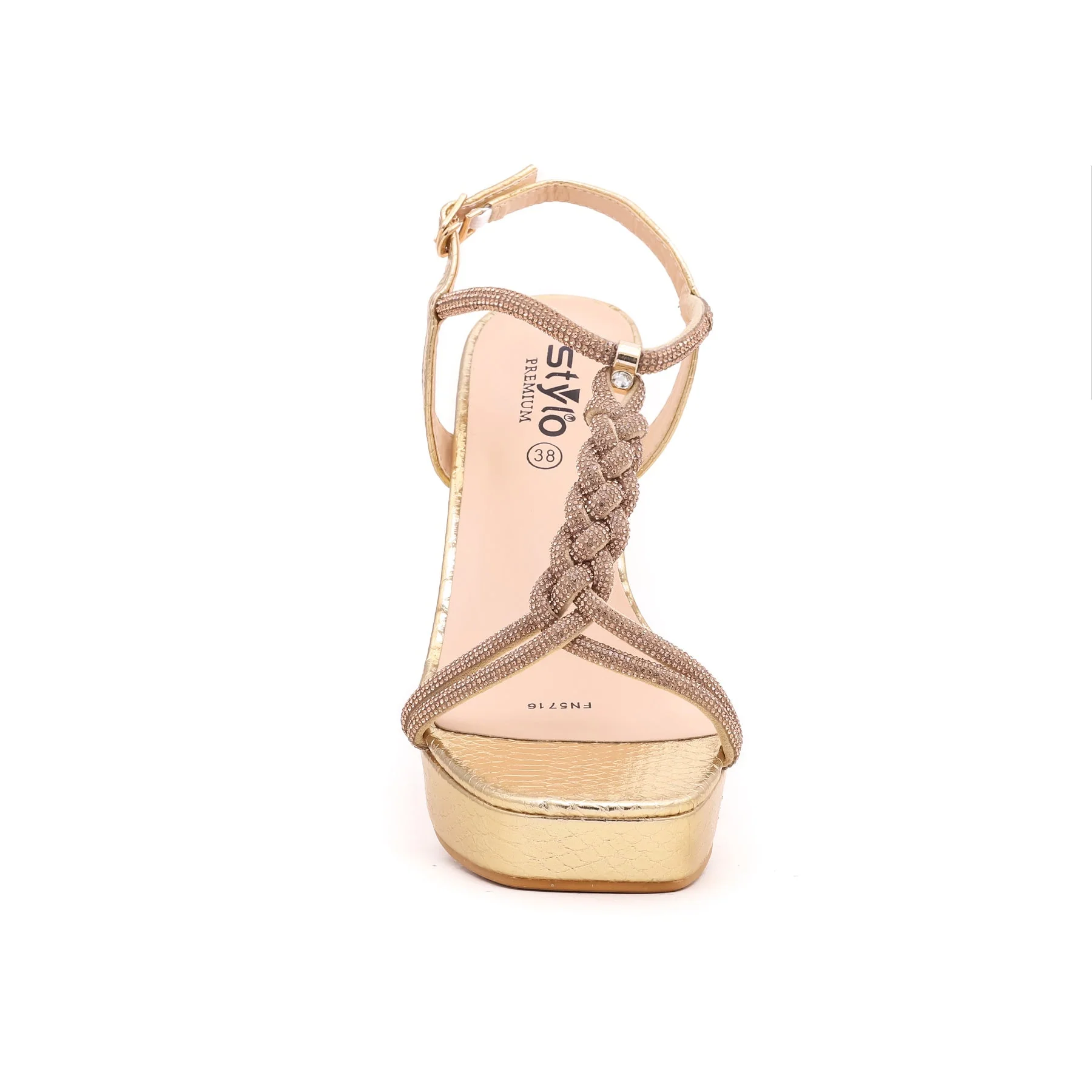 Golden Fancy Bridal Sandal FN5716 - Image 4